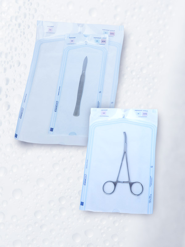 Пакеты плоские Клинипак для паровой и газовой стерилизации