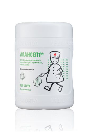 Дезинфицирующие салфетки Авансепт, 160 шт