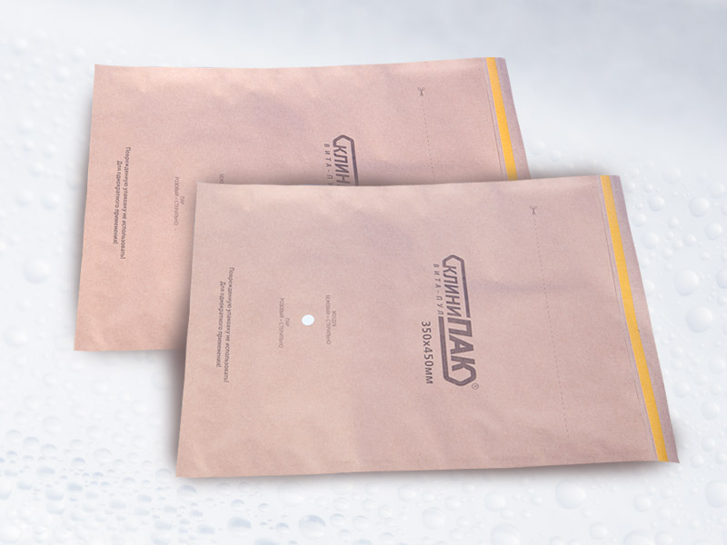 Пакеты бумажные самозапечатывающиеся Клинипак для воздушной и паровой стерилизации